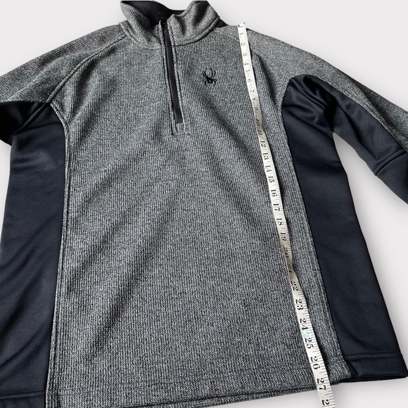 Spyder Quarter-Zip Pullover Sweater L | Waffle Knit Fleece-Lined Techwear Core - Picture 13 of 13